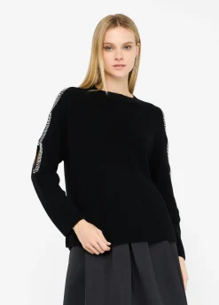 Liu Jo Pull avec découpes ornées de pierres|Femme Mailles