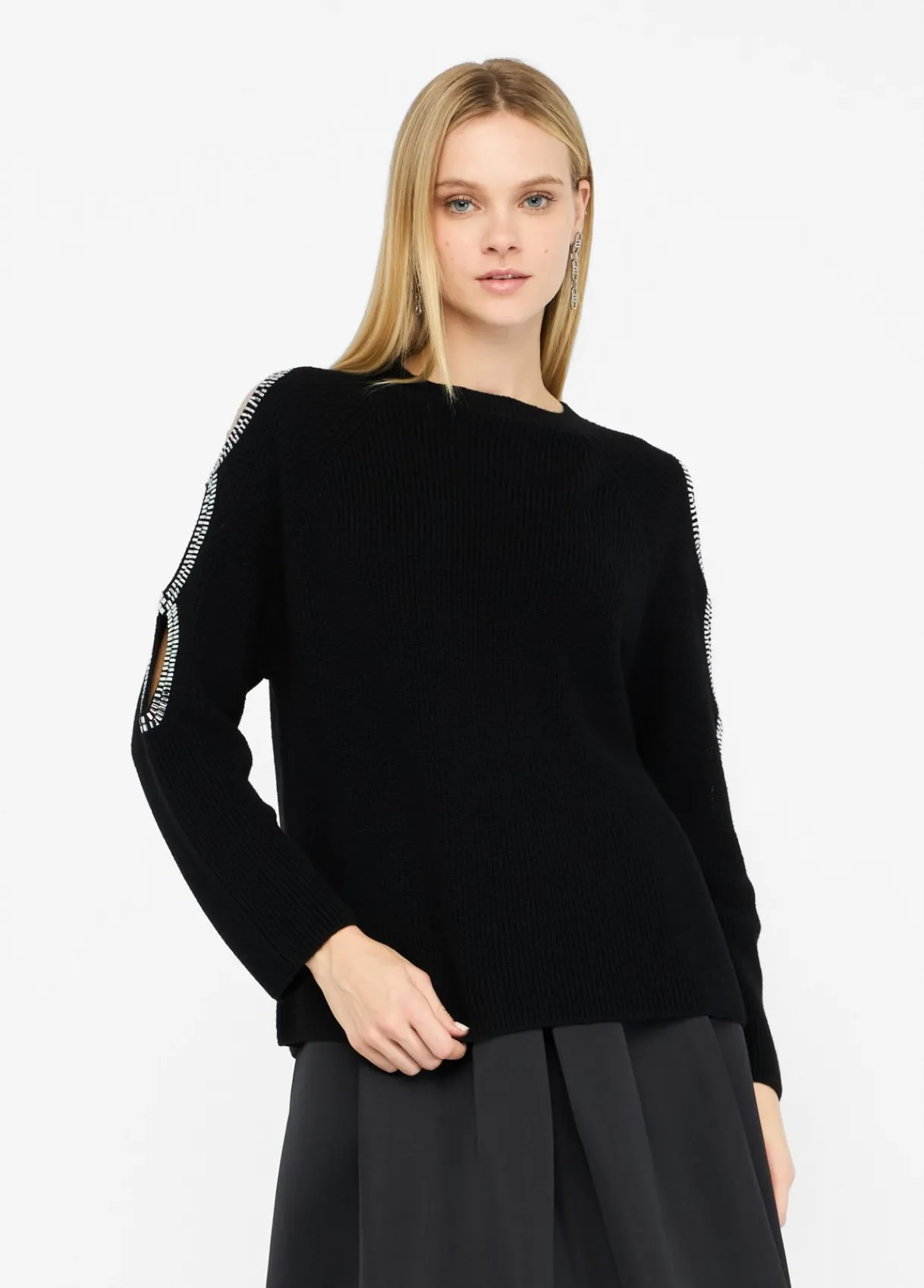 Liu Jo Pull avec découpes ornées de pierres|Femme Mailles