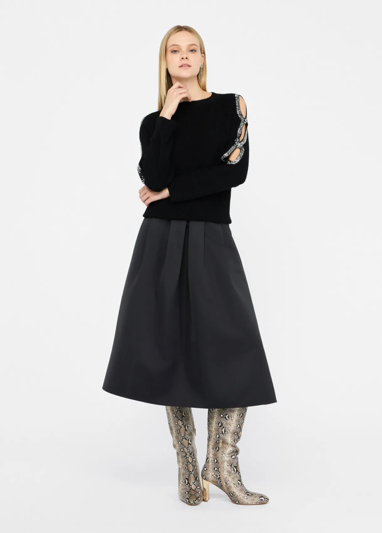 Liu Jo Pull avec découpes ornées de pierres|Femme Mailles