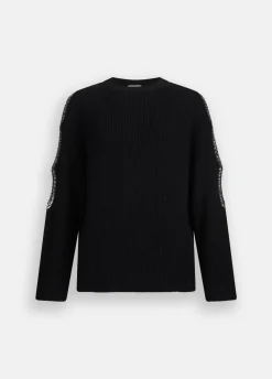 Liu Jo Pull avec découpes ornées de pierres|Femme Mailles