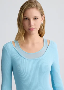 Liu Jo Pull avec insertions en tulle.|Femme Vêtements De Sport|Mailles