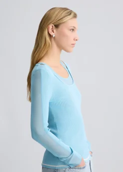 Liu Jo Pull avec insertions en tulle.|Femme Vêtements De Sport|Mailles