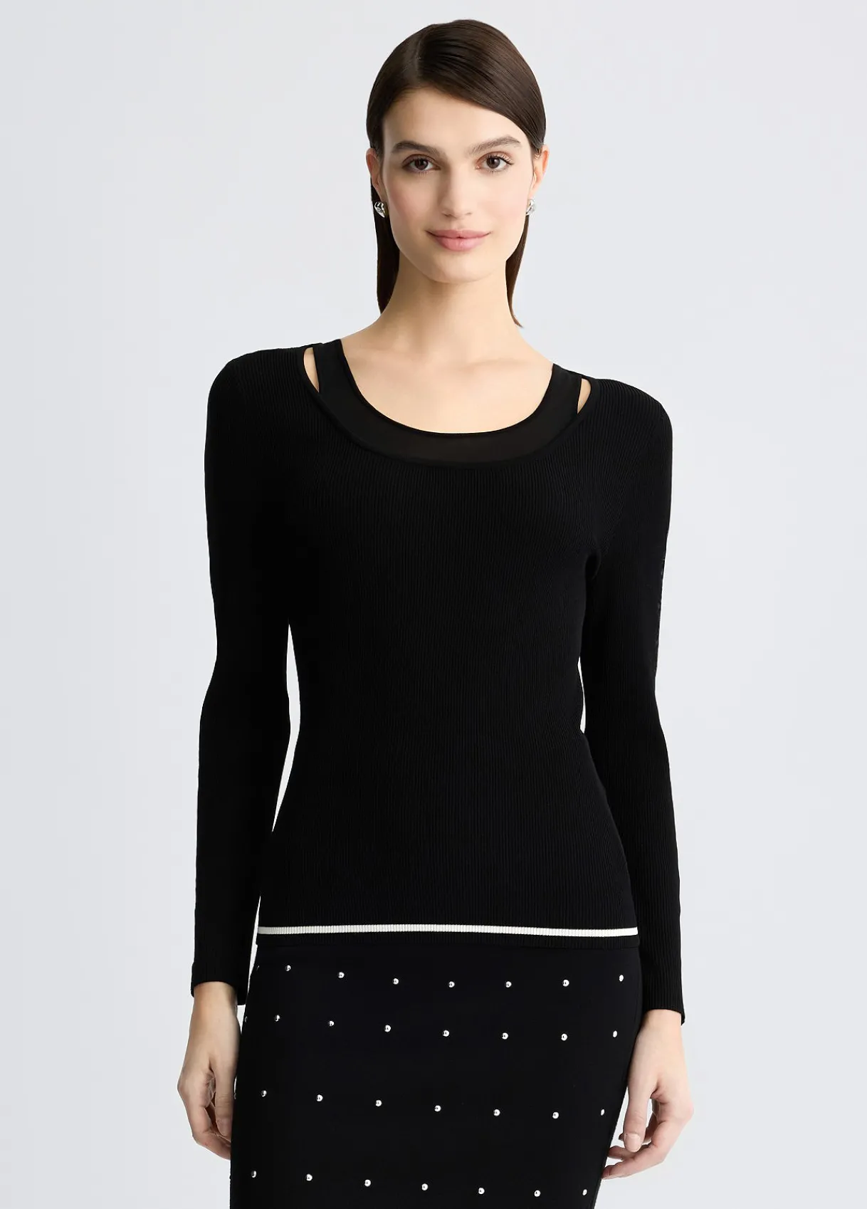 Liu Jo Pull avec insertions en tulle.|Femme Vêtements De Sport|Mailles