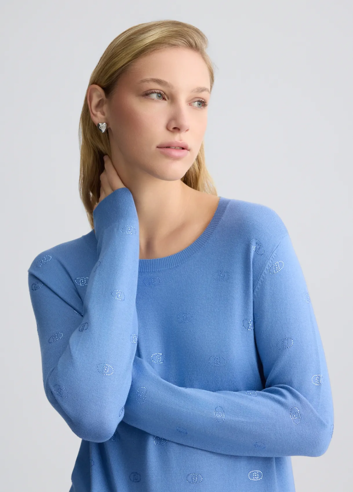Liu Jo Pull avec logo et strass|Femme Mailles