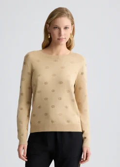 Liu Jo Pull avec logo et strass|Femme Mailles