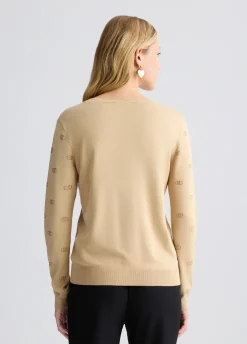 Liu Jo Pull avec logo et strass|Femme Mailles
