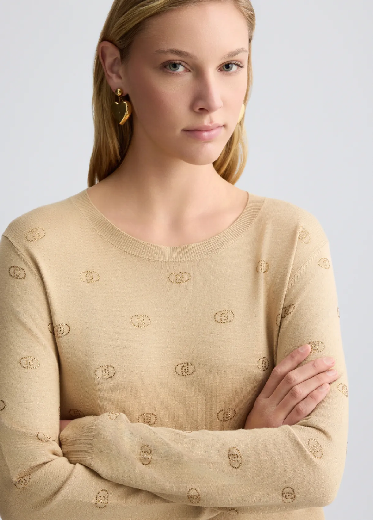 Liu Jo Pull avec logo et strass|Femme Mailles