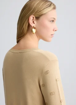 Liu Jo Pull avec logo et strass|Femme Mailles