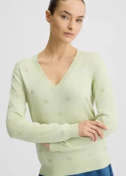 Liu Jo Pull avec logo et strass|Femme Mailles