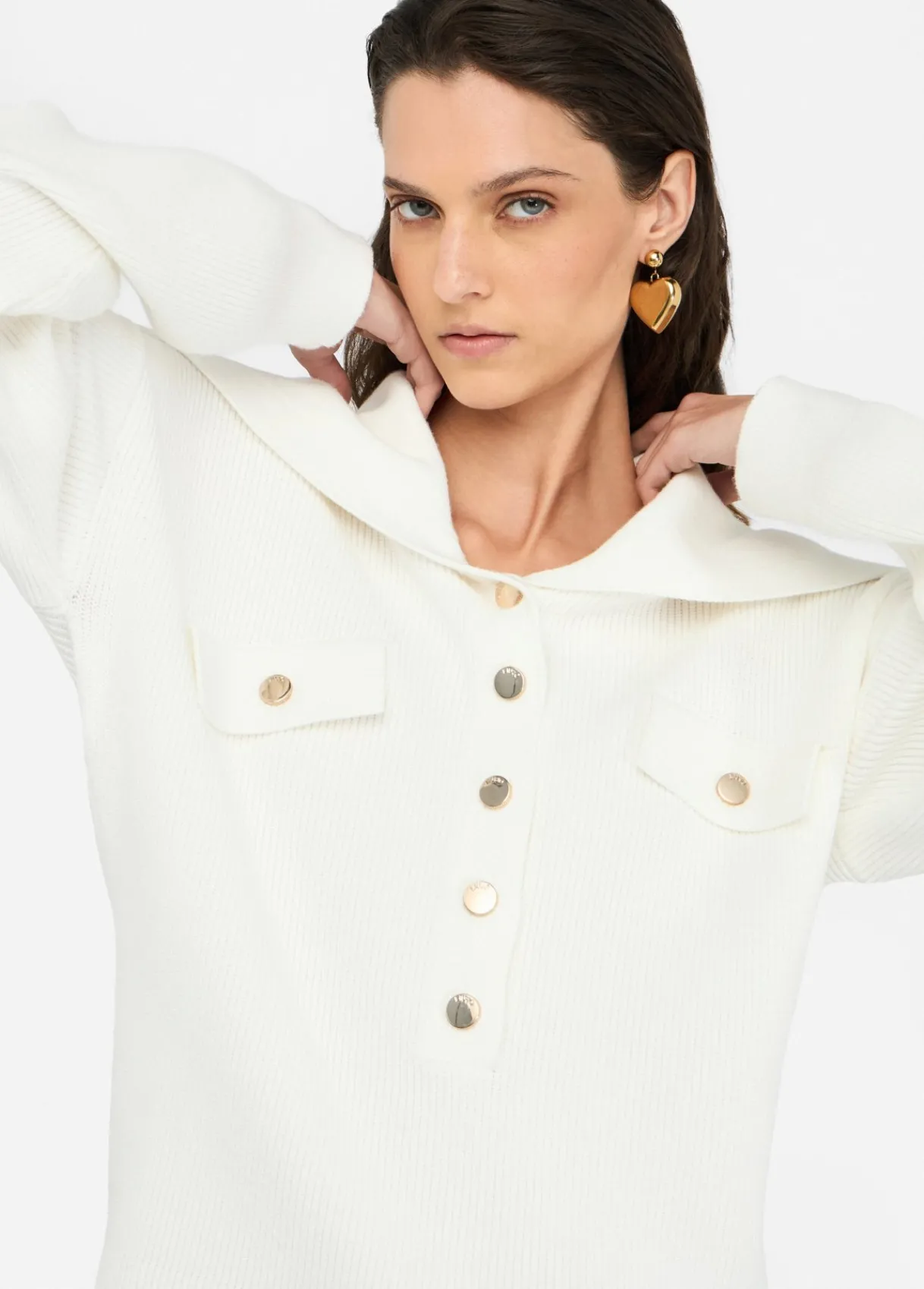 Liu Jo Pull avec maxi col|Femme Mailles