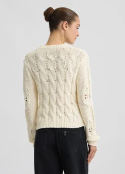 Liu Jo Pull en coton avec torsades|Femme Mailles