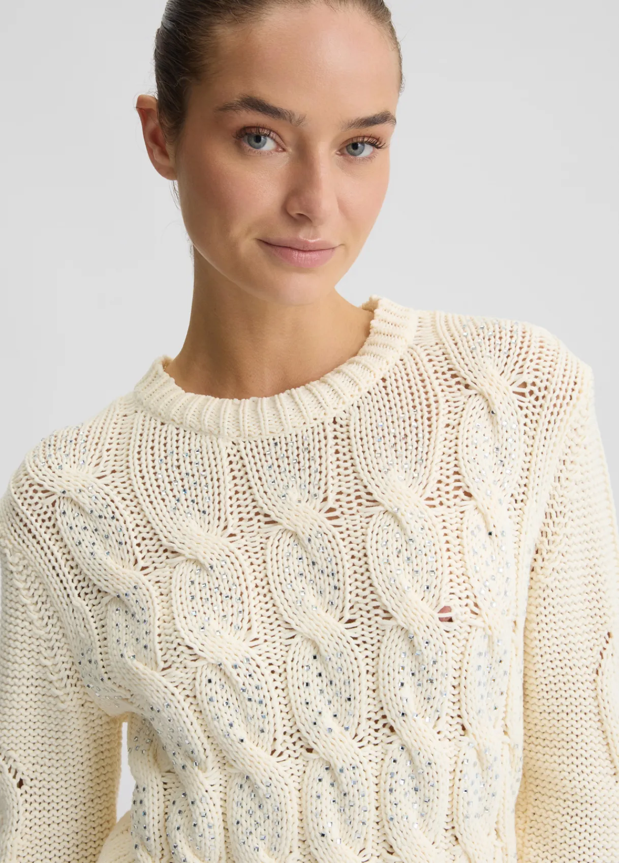 Liu Jo Pull en coton avec torsades|Femme Mailles