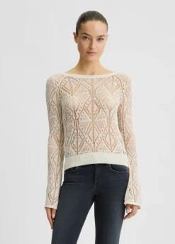 Liu Jo Pull en coton crocheté|Femme Mailles