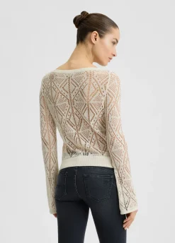 Liu Jo Pull en coton crocheté|Femme Mailles