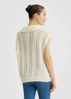Liu Jo Pull en coton crocheté|Femme Mailles