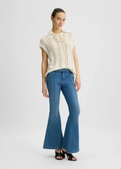 Liu Jo Pull en coton crocheté|Femme Mailles