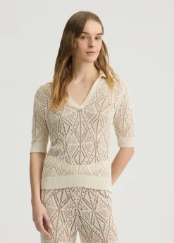 Liu Jo Pull en coton mélangé au crochet|Femme Mailles