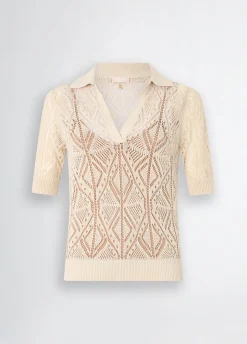 Liu Jo Pull en coton mélangé au crochet|Femme Mailles