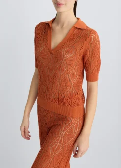 Liu Jo Pull en coton mélangé au crochet|Femme Mailles