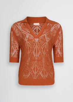 Liu Jo Pull en coton mélangé au crochet|Femme Mailles