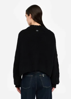 Liu Jo Pull en laine avec ajours|Femme Mailles