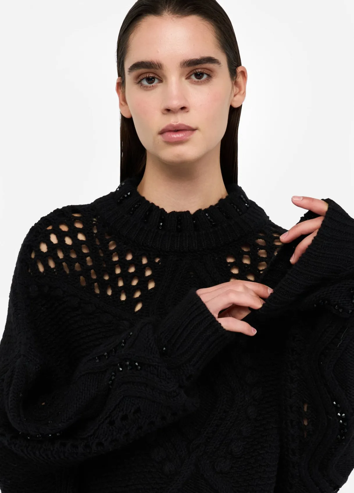 Liu Jo Pull en laine avec ajours|Femme Mailles