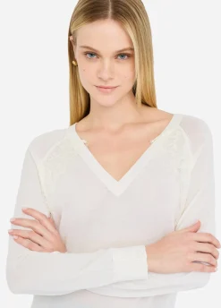 Liu Jo Pull en laine avec dentelle|Femme Mailles