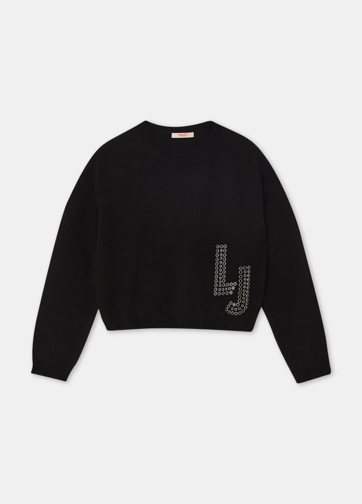 Liu Jo Pull en laine avec logo et strass|Enfant Pull Et Sweatshirts