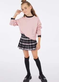 Liu Jo Pull en laine avec logo et strass|Enfant Pull Et Sweatshirts