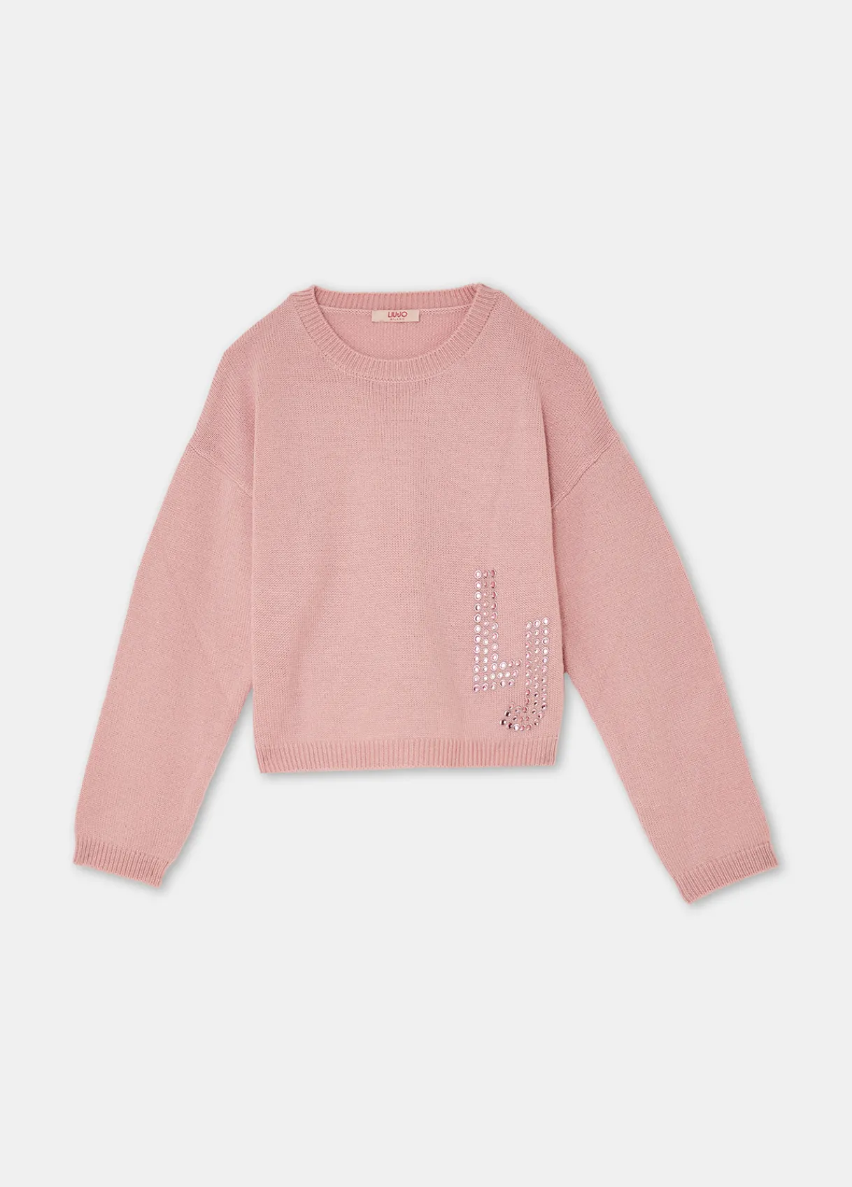 Liu Jo Pull en laine avec logo et strass|Enfant Pull Et Sweatshirts