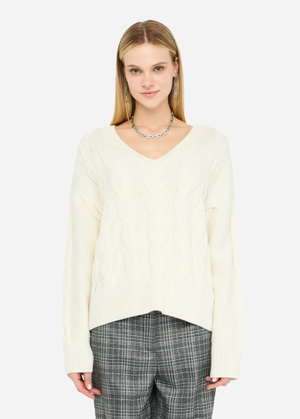 Liu Jo Pull en laine avec motif de torsades|Femme Mailles