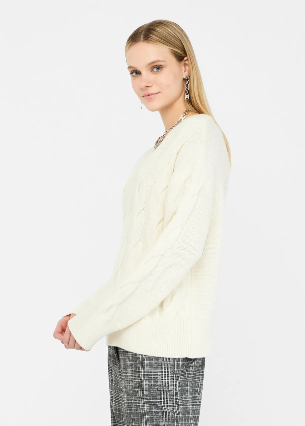 Liu Jo Pull en laine avec motif de torsades|Femme Mailles