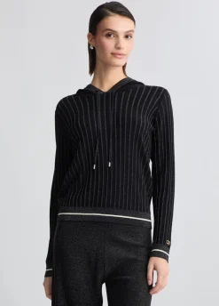 Liu Jo Pull en Lurex® à capuche|Femme Vêtements De Sport|Mailles