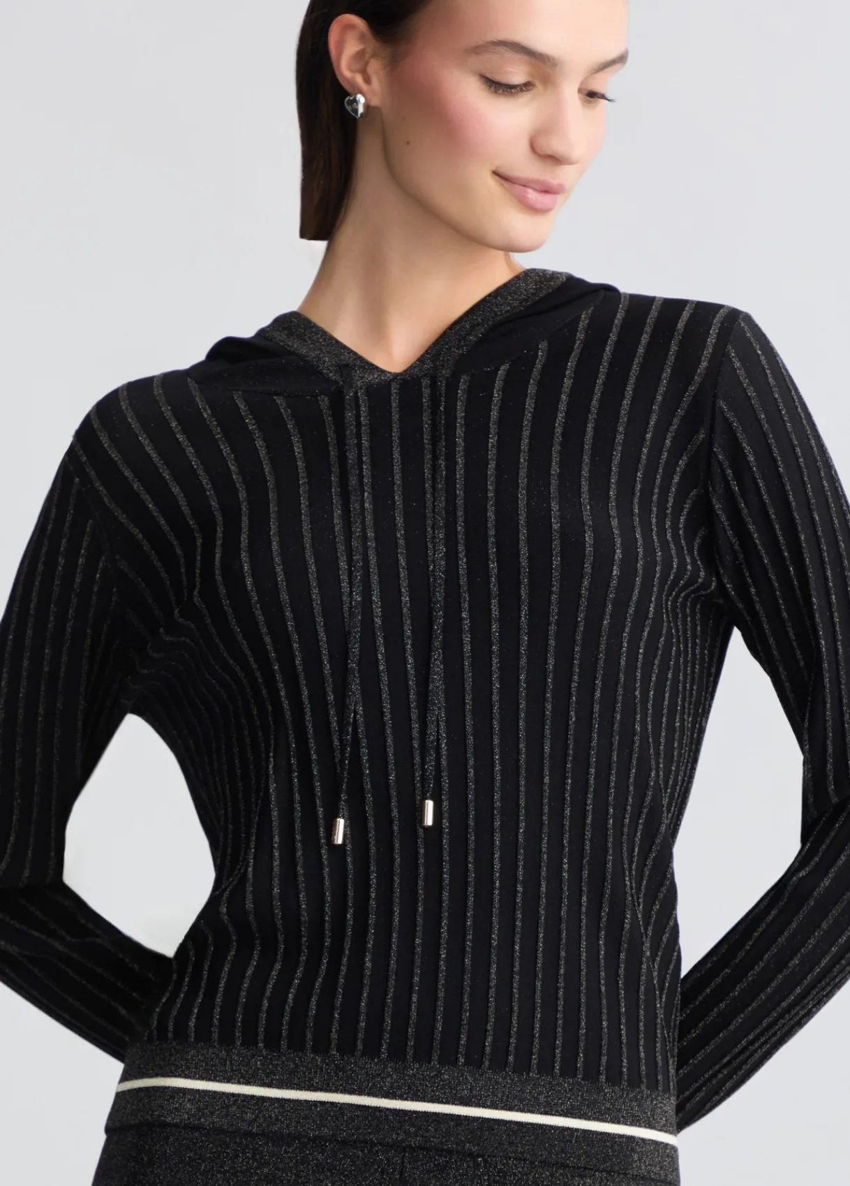Liu Jo Pull en Lurex® à capuche|Femme Vêtements De Sport|Mailles