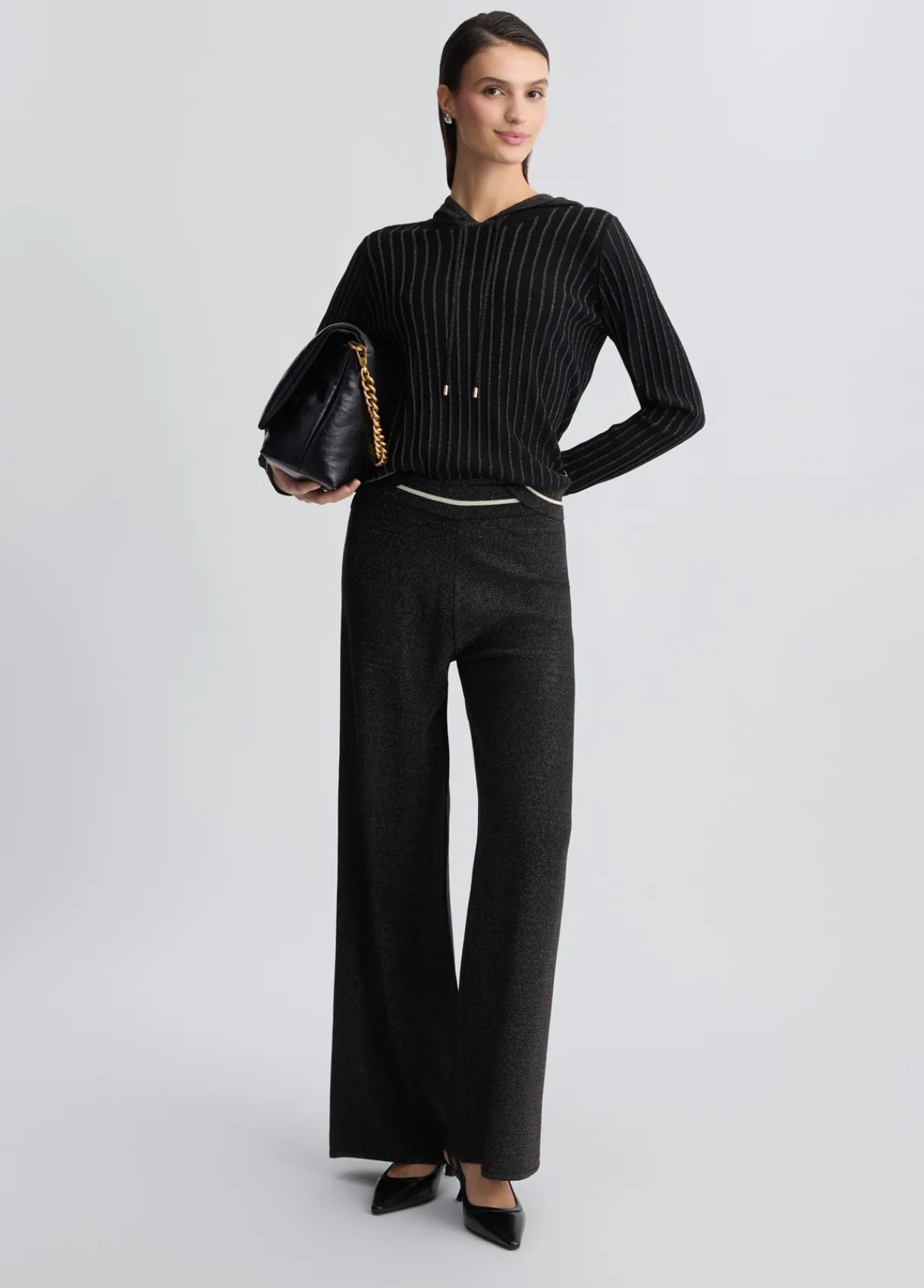 Liu Jo Pull en Lurex® à capuche|Femme Vêtements De Sport|Mailles