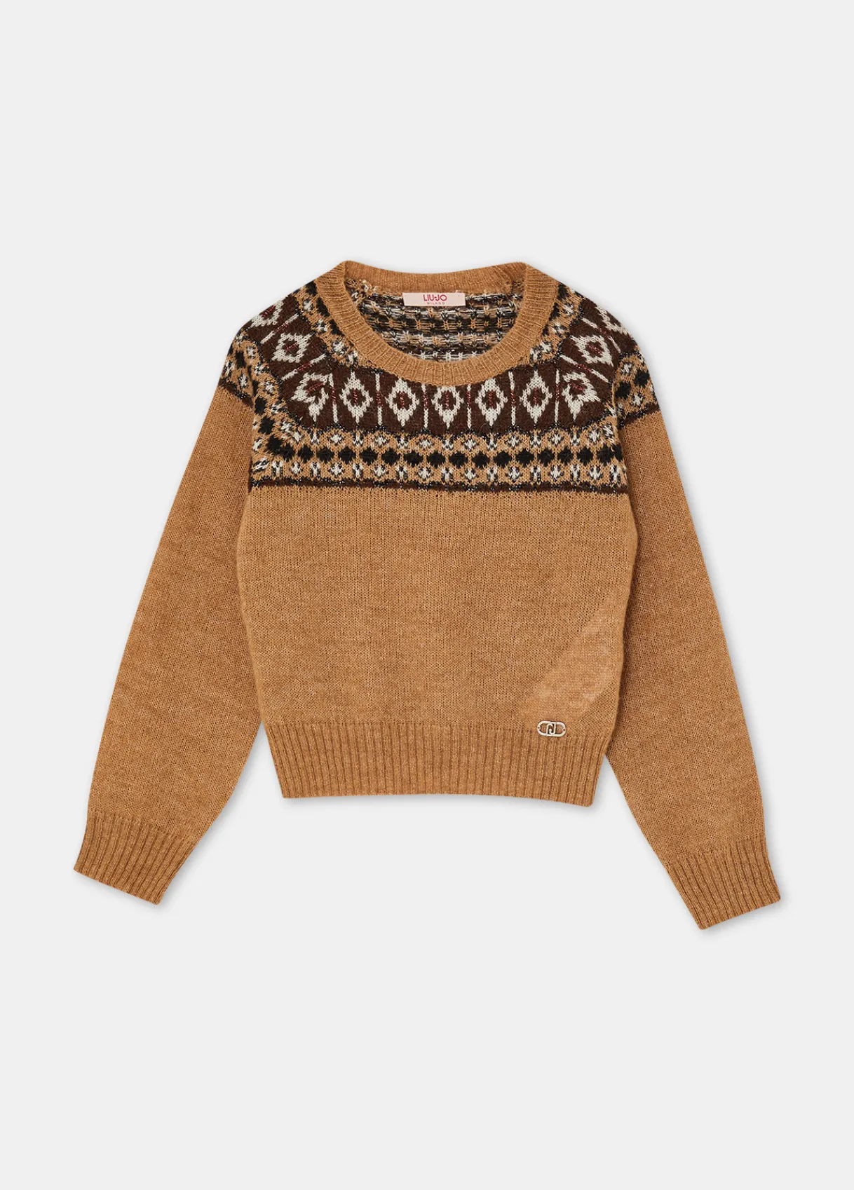 Liu Jo Pull jacquard en alpaga mélangé|Enfant Pull Et Sweatshirts