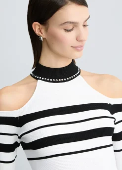 Liu Jo Pull rayé à clous|Femme Mailles