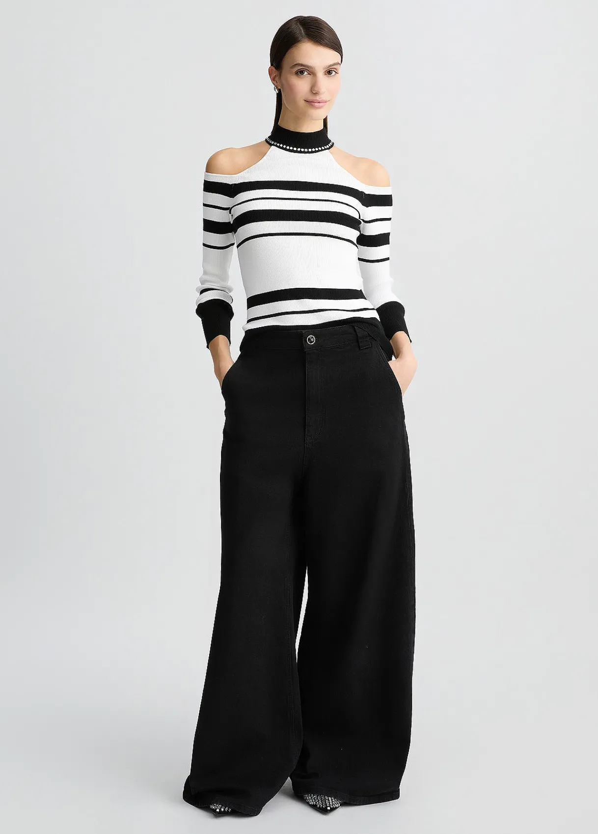 Liu Jo Pull rayé à clous|Femme Mailles