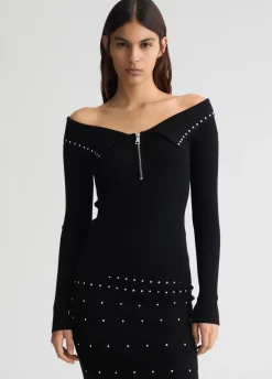 Liu Jo Pull zippé et clous|Femme Mailles