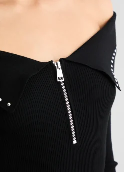 Liu Jo Pull zippé et clous|Femme Mailles