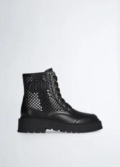 Liu Jo Rangers en cuir ajouré|Femme Bottes Et Bottines