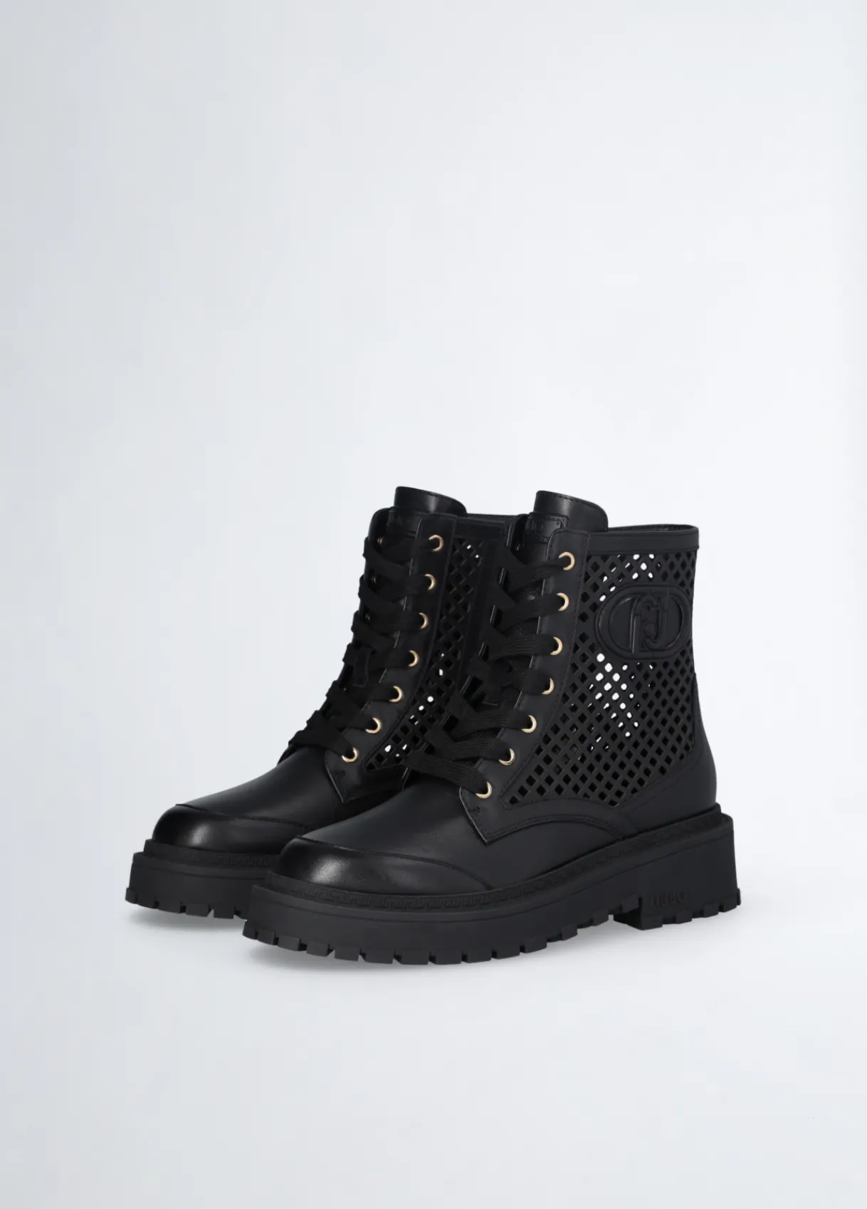 Liu Jo Rangers en cuir ajouré|Femme Bottes Et Bottines