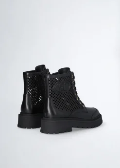 Liu Jo Rangers en cuir ajouré|Femme Bottes Et Bottines