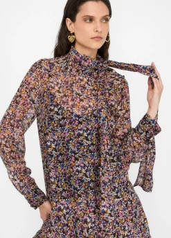 Liu Jo Robe à fleurs en mousseline de soie|Femme Robes
