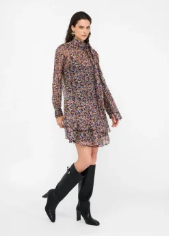 Liu Jo Robe à fleurs en mousseline de soie|Femme Robes