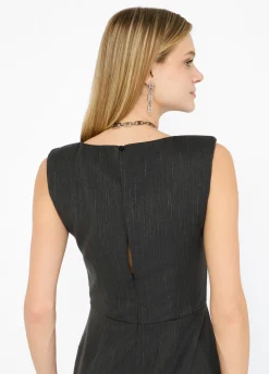 Liu Jo Robe à rayures craie avec dentelle|Femme Robes