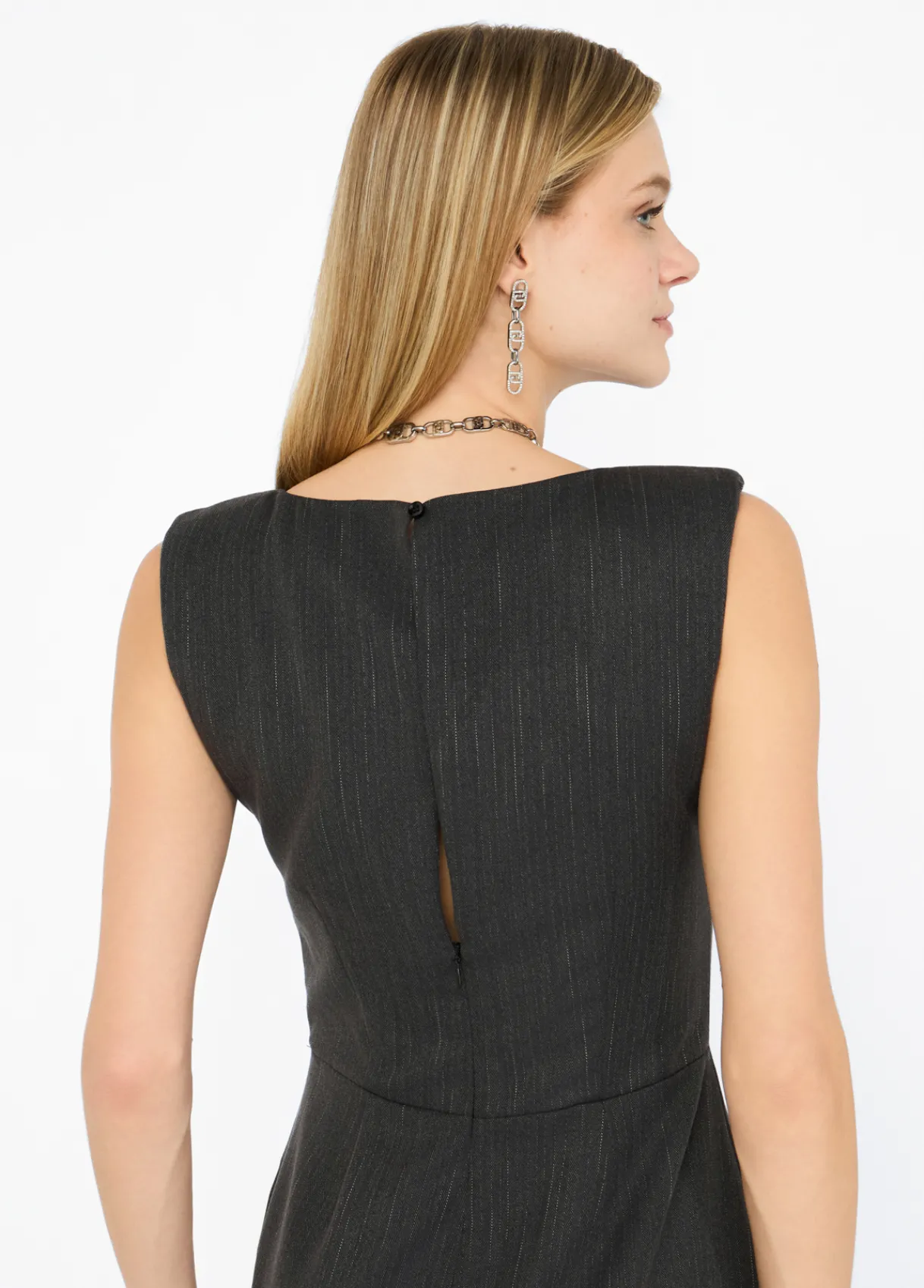 Liu Jo Robe à rayures craie avec dentelle|Femme Robes