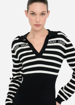 Liu Jo Robe à rayures en maille|Femme Vêtements De Sport|Robes