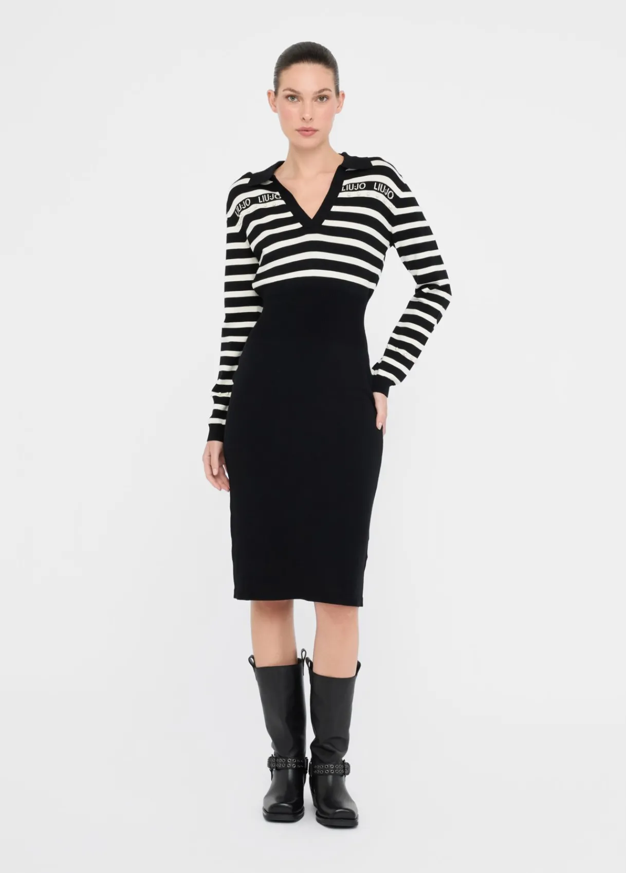 Liu Jo Robe à rayures en maille|Femme Vêtements De Sport|Robes