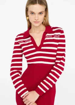 Liu Jo Robe à rayures en maille|Femme Vêtements De Sport|Robes
